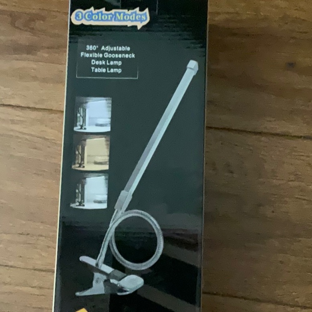 360° Adjustable LED Lamp with Three Modes and Clip